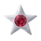 TW28-WG: Stern mit pink Saphir 3,4 x 3,4 mm